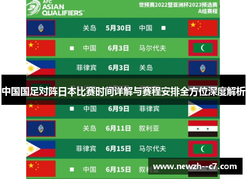 中国国足对阵日本比赛时间详解与赛程安排全方位深度解析 中国国足对阵日本比赛时间详解与赛程安排全方位深度解析